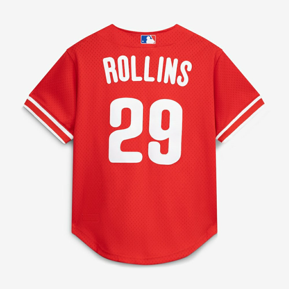 Jimmy Rollins Philadelphia Phillies Mitchell & Ness Cooperstown Mesh Batting Practice Button-Up Jersey Discount