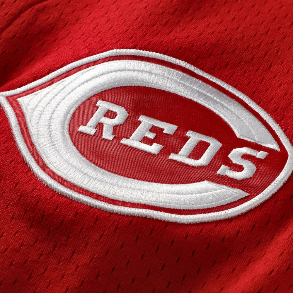 Deion Sanders Cincinnati Reds Mitchell & Ness Cooperstown Mesh Batting Practice Button-Up Jersey Sale