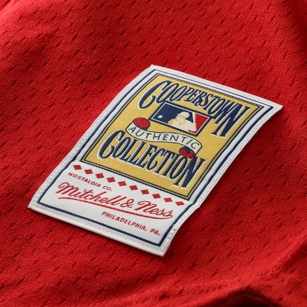 Deion Sanders Cincinnati Reds Mitchell & Ness Cooperstown Mesh Batting Practice Button-Up Jersey Sale