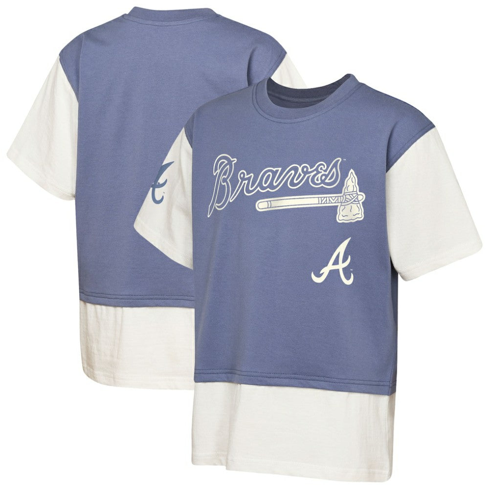 Atlanta Braves Outerstuff Youth Ultimate Pastels Premium Double Run T-Shirt Sale