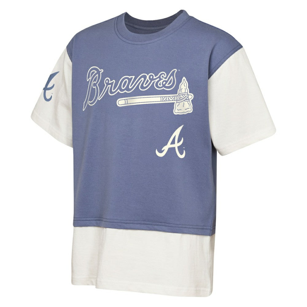 Atlanta Braves Outerstuff Youth Ultimate Pastels Premium Double Run T-Shirt Sale