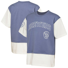 Milwaukee Brewers Outerstuff Youth Ultimate Pastels Premium Double Run T-Shirt Sale