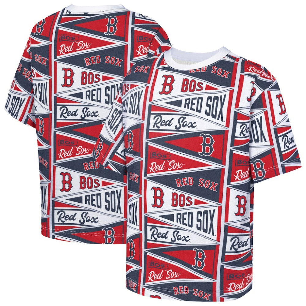 Boston Red Sox Outerstuff Youth All-Over Pennant T-Shirt Sale