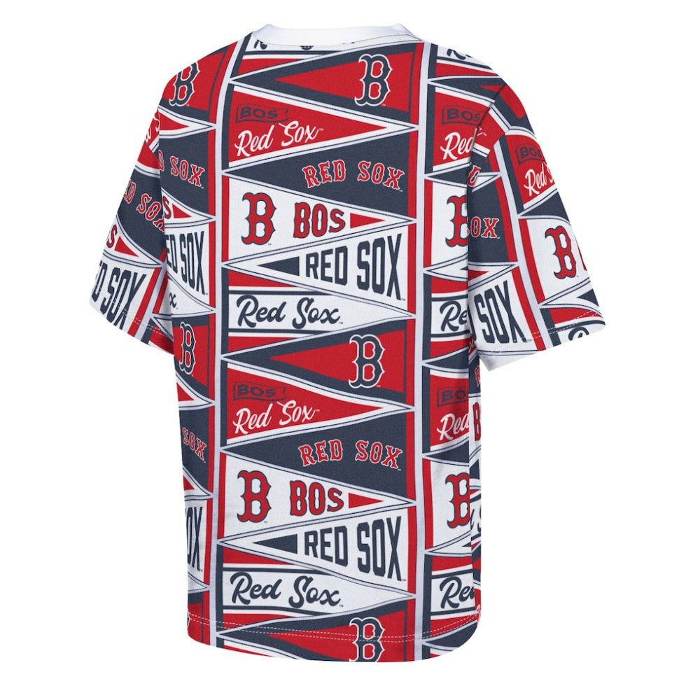 Boston Red Sox Outerstuff Youth All-Over Pennant T-Shirt Sale