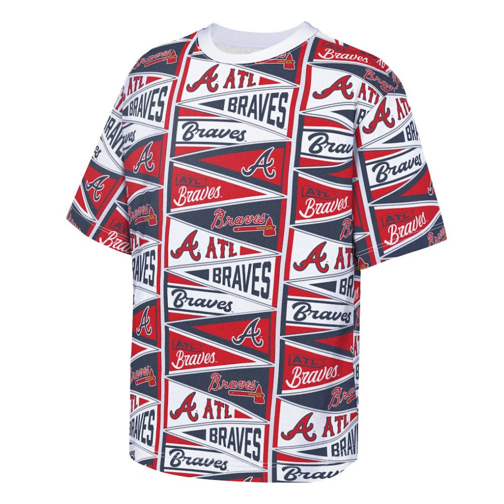 Atlanta Braves Outerstuff Youth All-Over Pennant T-Shirt Near Me