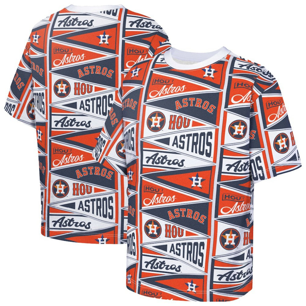 Houston Astros Outerstuff Youth All-Over Pennant T-Shirt Online