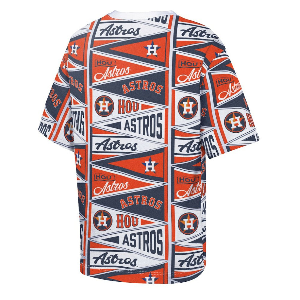 Houston Astros Outerstuff Youth All-Over Pennant T-Shirt Online