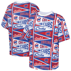 Chicago Cubs Outerstuff Youth All-Over Pennant T-Shirt Sale