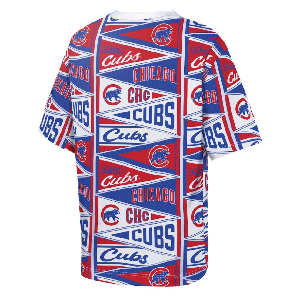 Chicago Cubs Outerstuff Youth All-Over Pennant T-Shirt Sale