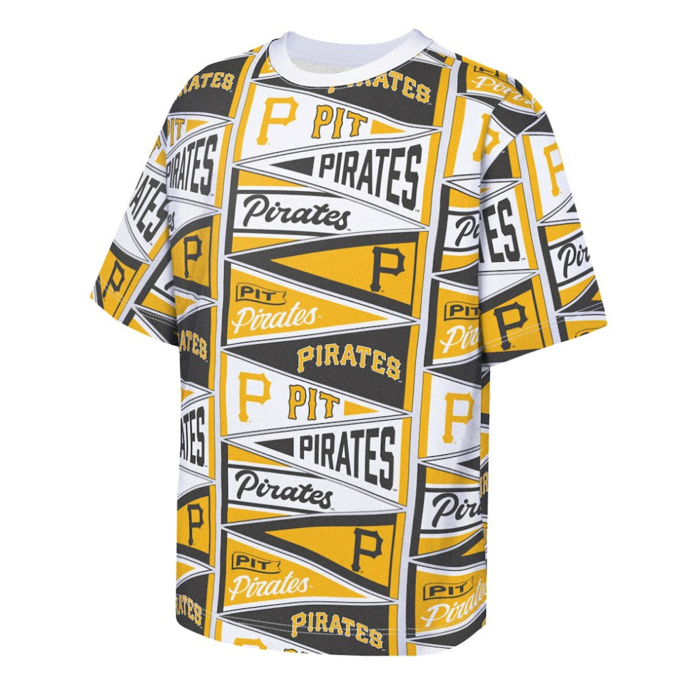 Pittsburgh Pirates Outerstuff Youth All-Over Pennant T-Shirt Discount