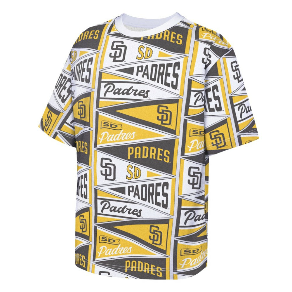 San Diego Padres Outerstuff Youth All-Over Pennant T-Shirt Near Me