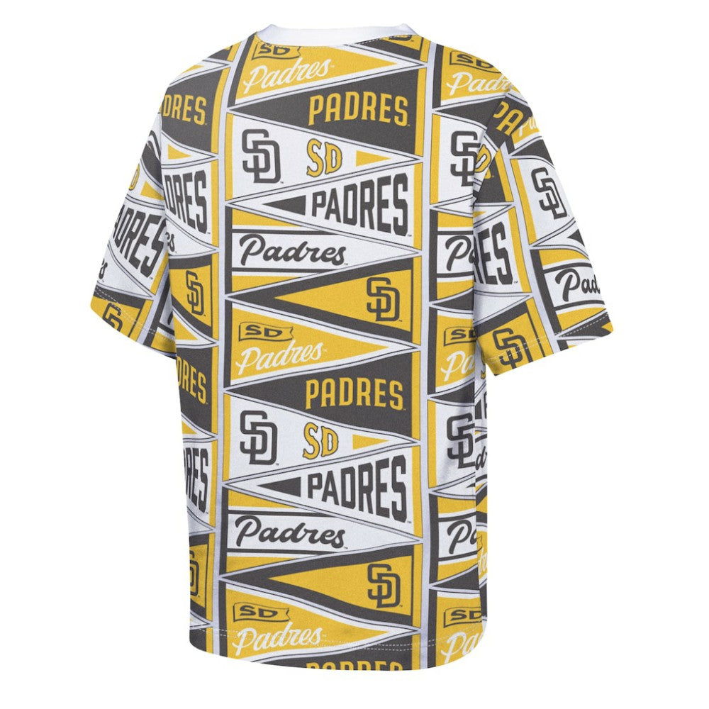 San Diego Padres Outerstuff Youth All-Over Pennant T-Shirt Near Me