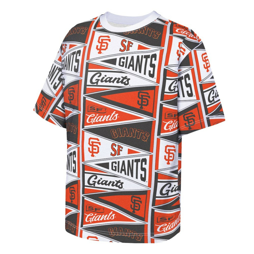 San Francisco Giants Outerstuff Youth All-Over Pennant T-Shirt Sale