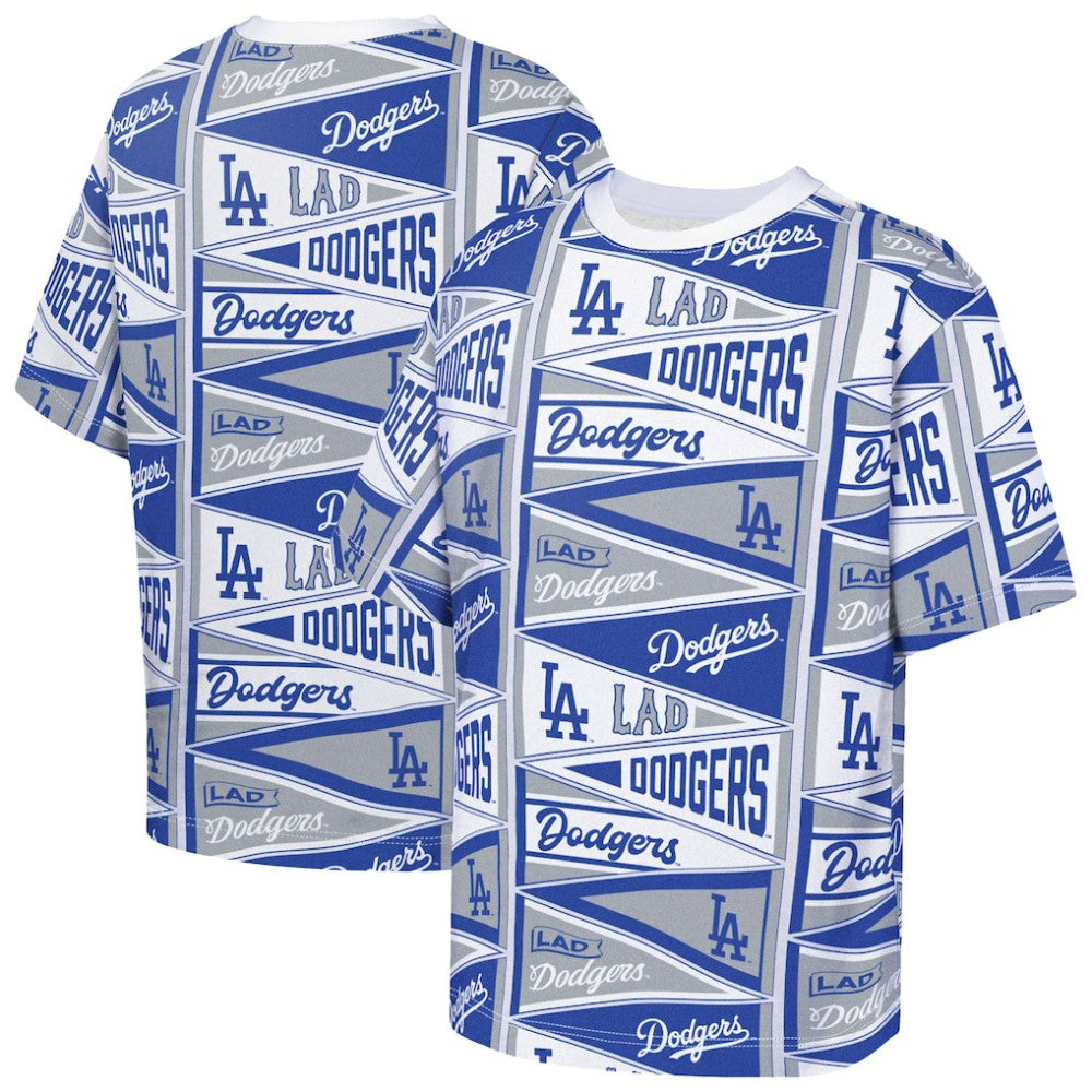 Los Angeles Dodgers Outerstuff Youth All-Over Pennant T-Shirt for sale