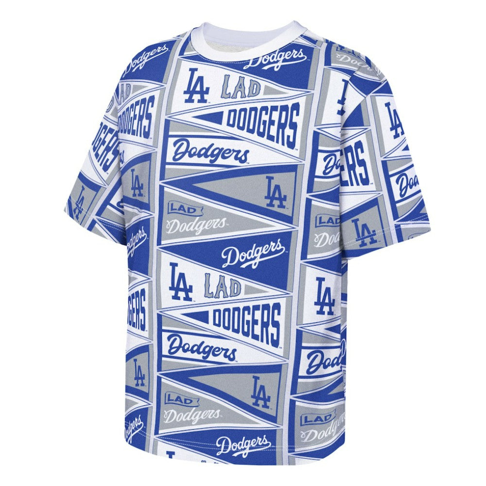 Los Angeles Dodgers Outerstuff Youth All-Over Pennant T-Shirt for sale