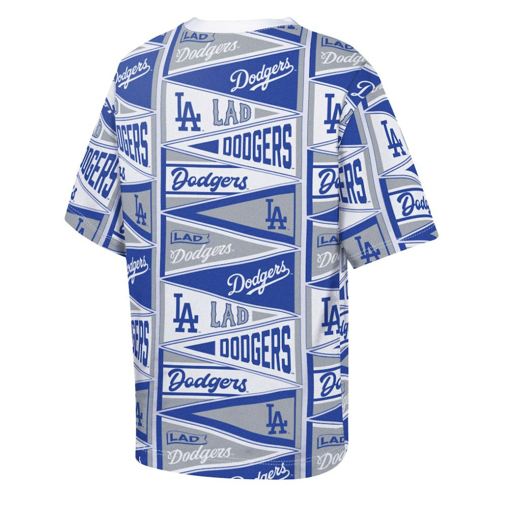 Los Angeles Dodgers Outerstuff Youth All-Over Pennant T-Shirt for sale