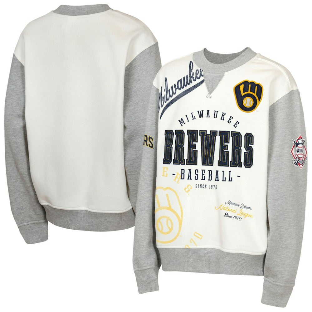 Milwaukee Brewers Outerstuff Youth Big League Power Hit Fleece Sweatshirt for sale