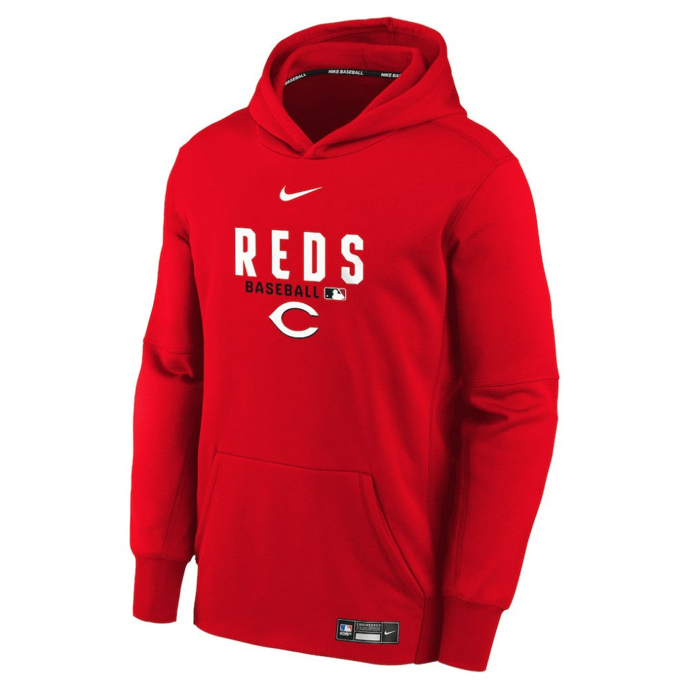 Cincinnati Reds Nike Youth Authentic Collection Therma-FIT Hoodie Online