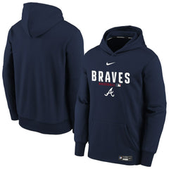 Atlanta Braves Nike Youth Authentic Collection Therma-FIT Hoodie Outlet
