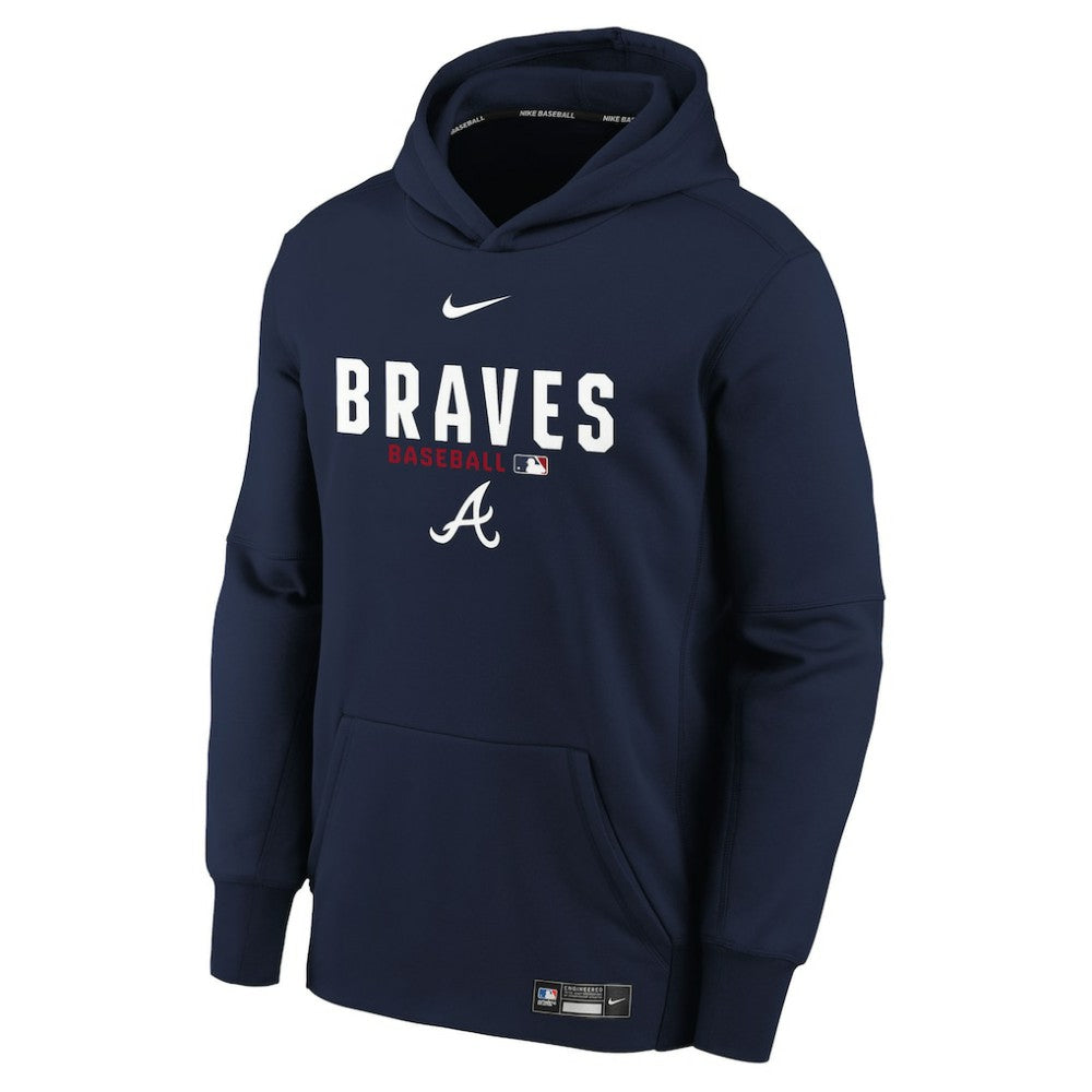 Atlanta Braves Nike Youth Authentic Collection Therma-FIT Hoodie Outlet