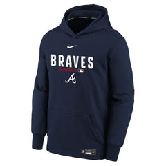 Atlanta Braves Nike Youth Authentic Collection Therma-FIT Hoodie Outlet