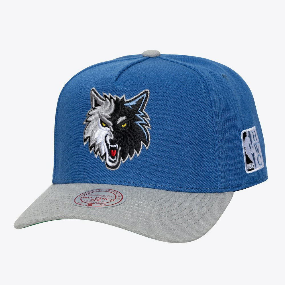 Mitchell & Ness Minnesota Timberwolves Hardwood Classics Legendary Away Pro-Pinch Adjustable Hat Blue