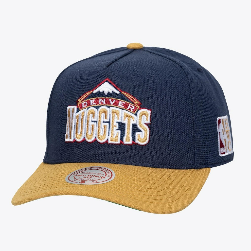 Mitchell & Ness Denver Nuggets Legendary Home Pro Pinch Snapback Hat Navy