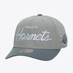 Mitchell & Ness Charlotte Hornets Thunderstorm Head Coach Pro Crown Snapback Hat Gray