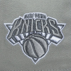 Mitchell & Ness New York Knicks Thunderstorm Head Coach Pro Crown Snapback Hat Gray
