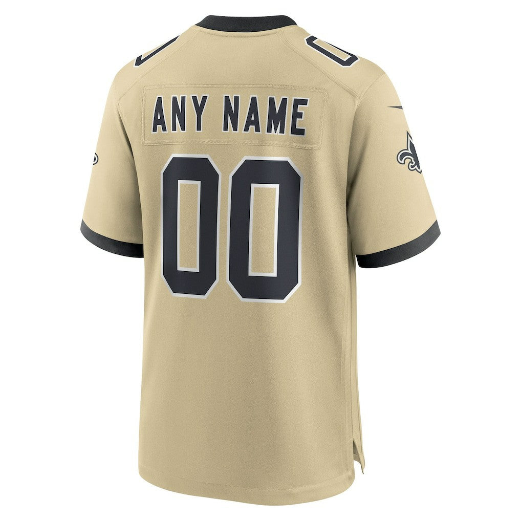 New Orleans Saints Gameday Golds Alternate Custom Game Jersey - Gold - Nike