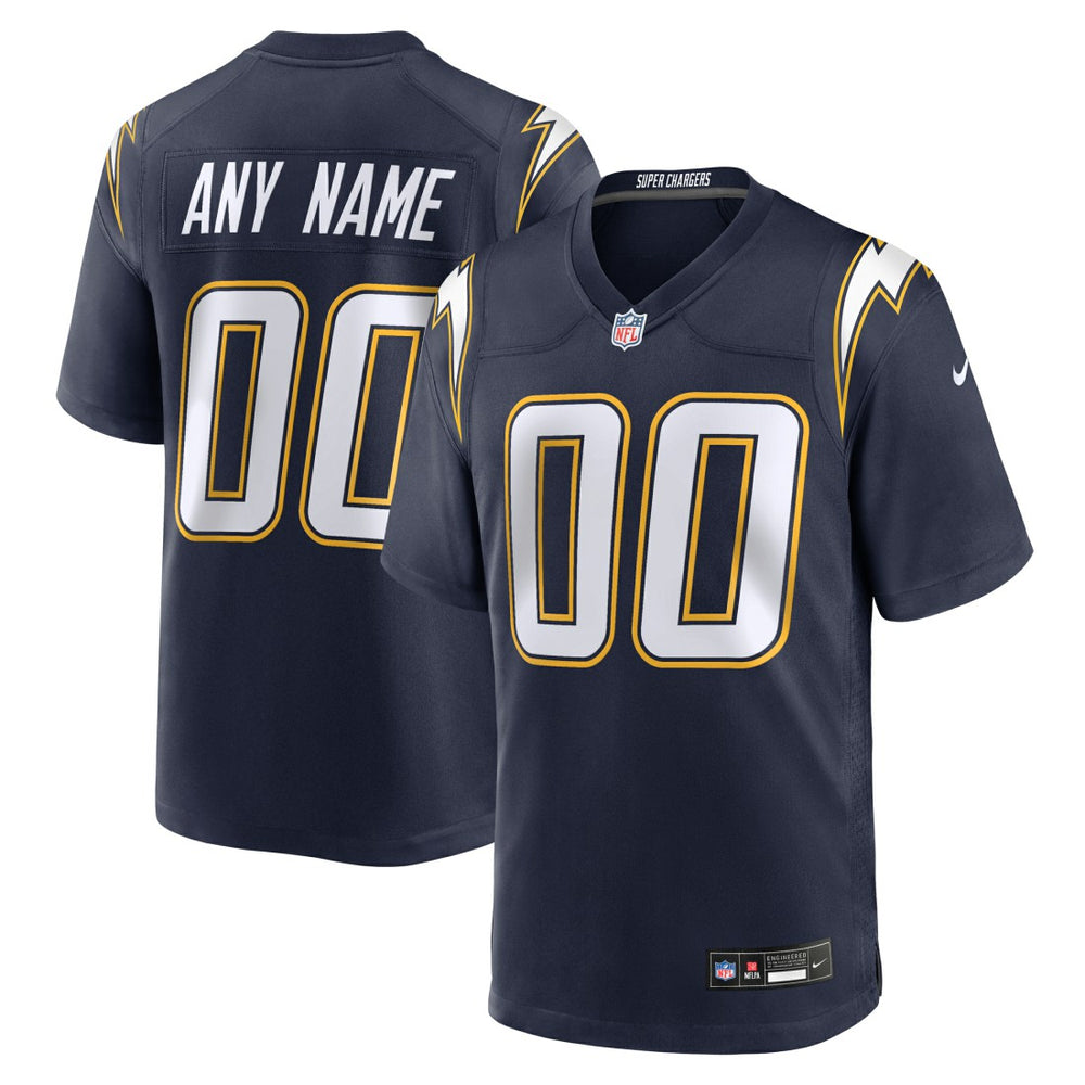 Los Angeles Chargers Alternate Super Chargers Game Custom Jersey - Navy - Nike