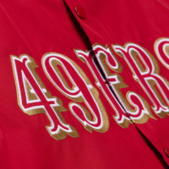 San Francisco 49ers Coaches Full-Snap Hooded Windbreaker Jacket - Scarlet - Mitchell & Ness