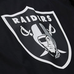 Las Vegas Raiders Coaches Full-Snap Hooded Windbreaker Jacket - Black - Mitchell & Ness