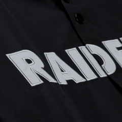 Las Vegas Raiders Coaches Full-Snap Hooded Windbreaker Jacket - Black - Mitchell & Ness