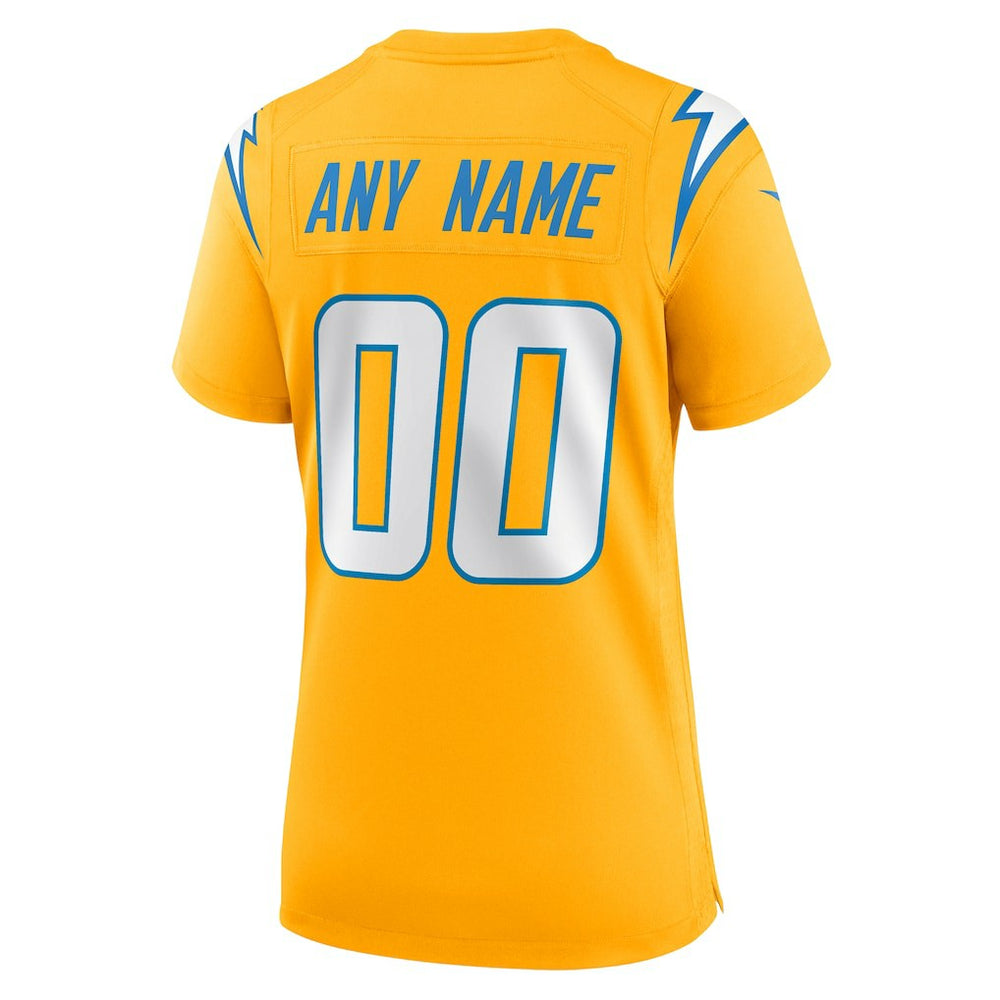 Los Angeles Chargers Women's Alternate Charger Power Game Custom Jersey - Gold - Nike