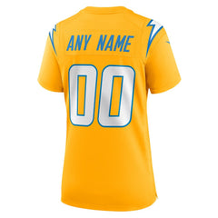 Los Angeles Chargers Women's Alternate Charger Power Game Custom Jersey - Gold - Nike