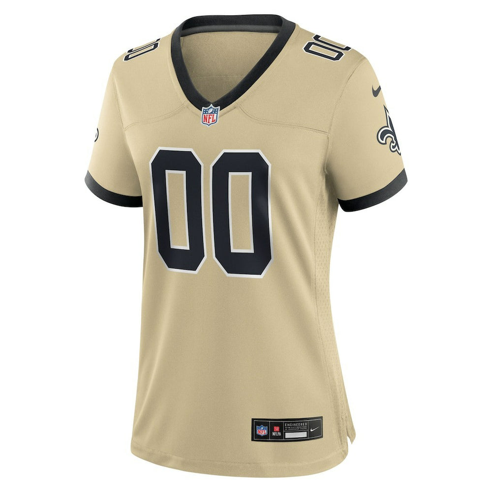 New Orleans Saints Women's Gameday Golds Alternate Custom Game Jersey - Gold - Nike