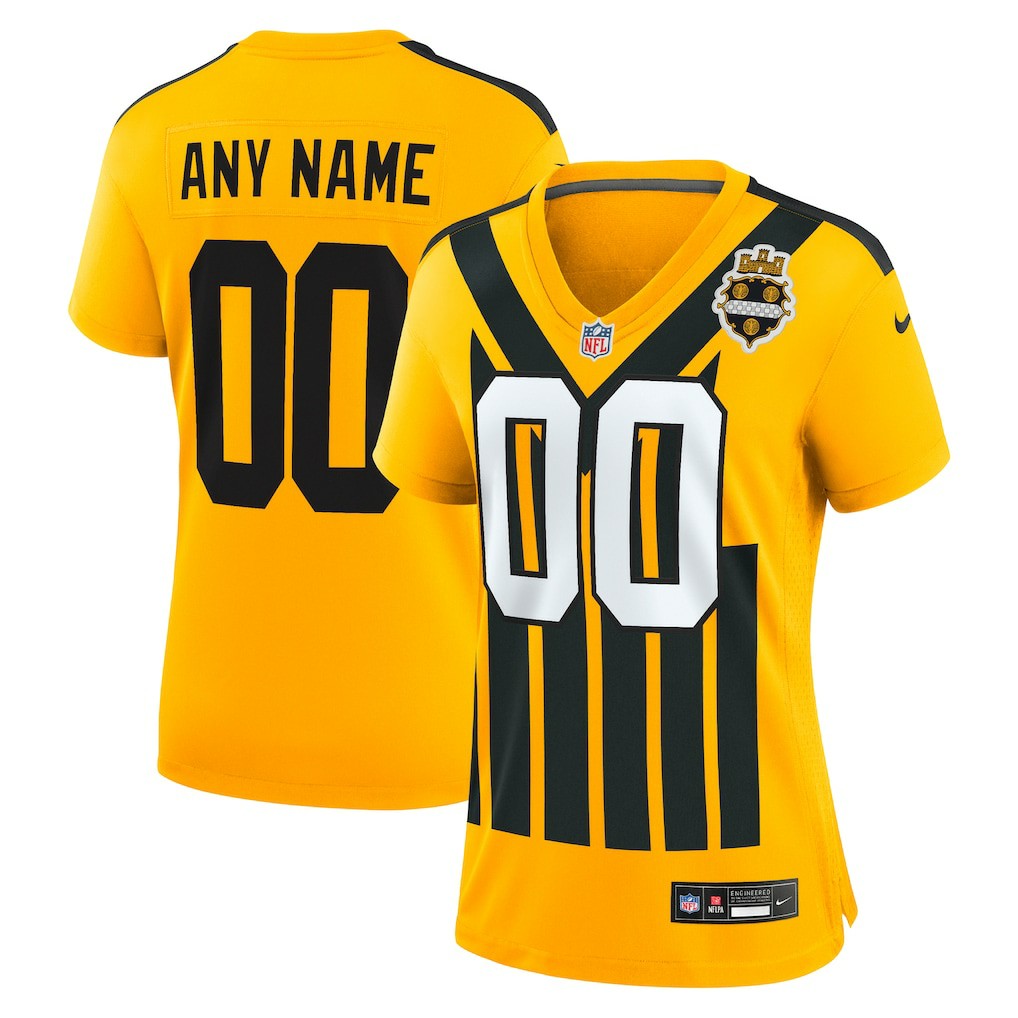 Pittsburgh Steelers Women's Alternate 1933 Throwback Game Custom Jersey - Gold - Nike