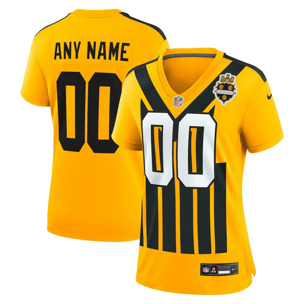 Pittsburgh Steelers Women's Alternate 1933 Throwback Game Custom Jersey - Gold - Nike