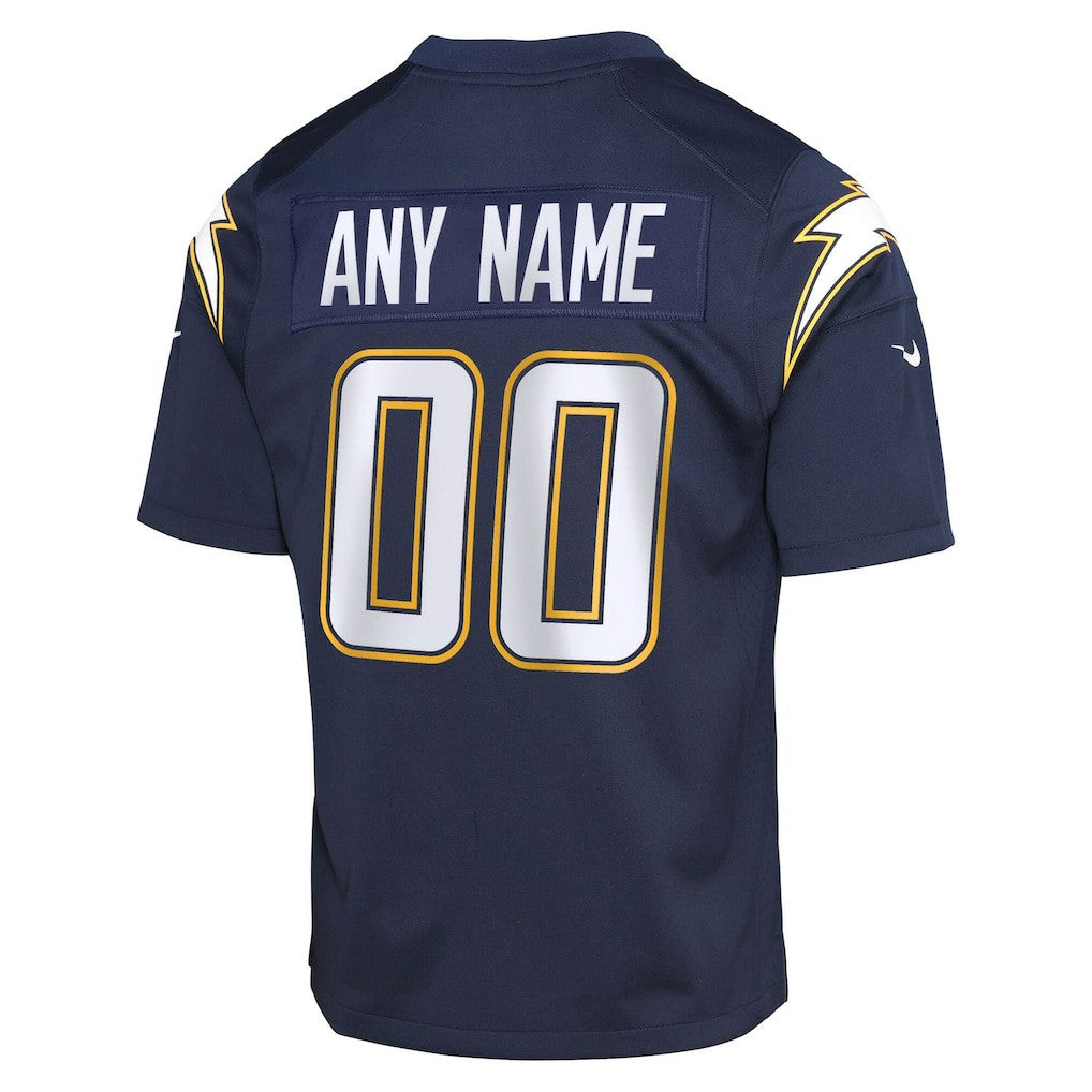 Los Angeles Chargers Youth Alternate Super Chargers Game Custom Jersey - Navy - Nike