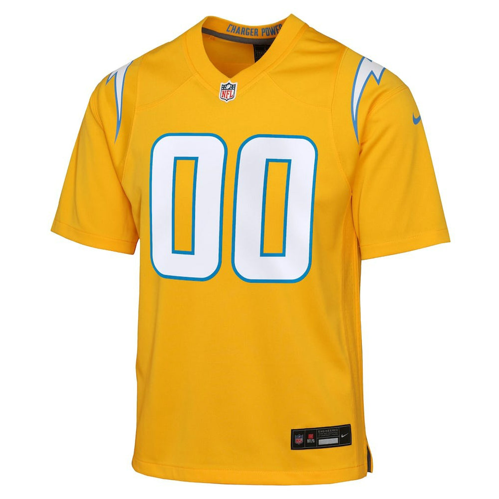 Los Angeles Chargers Youth Alternate Charger Power Game Custom Jersey - Gold - Nike