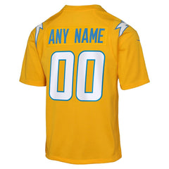 Los Angeles Chargers Youth Alternate Charger Power Game Custom Jersey - Gold - Nike