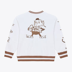 Cleveland Browns Arctic Fleece Sweatshirt - White - Mitchell & Ness