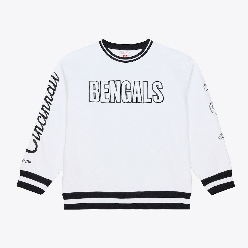 Cincinnati Bengals Arctic Fleece Sweatshirt - White - Mitchell & Ness