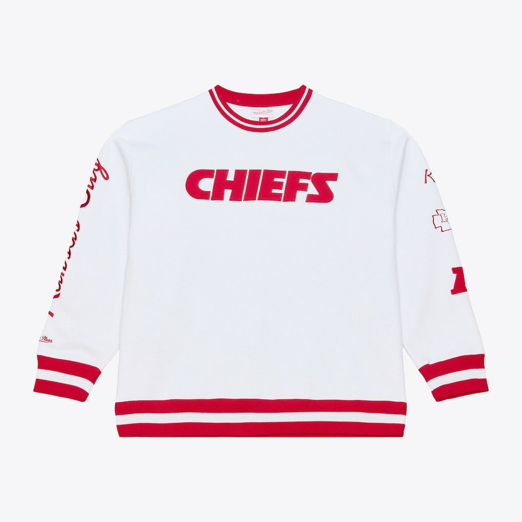Kansas City Chiefs Arctic Fleece Sweatshirt - White - Mitchell & Ness