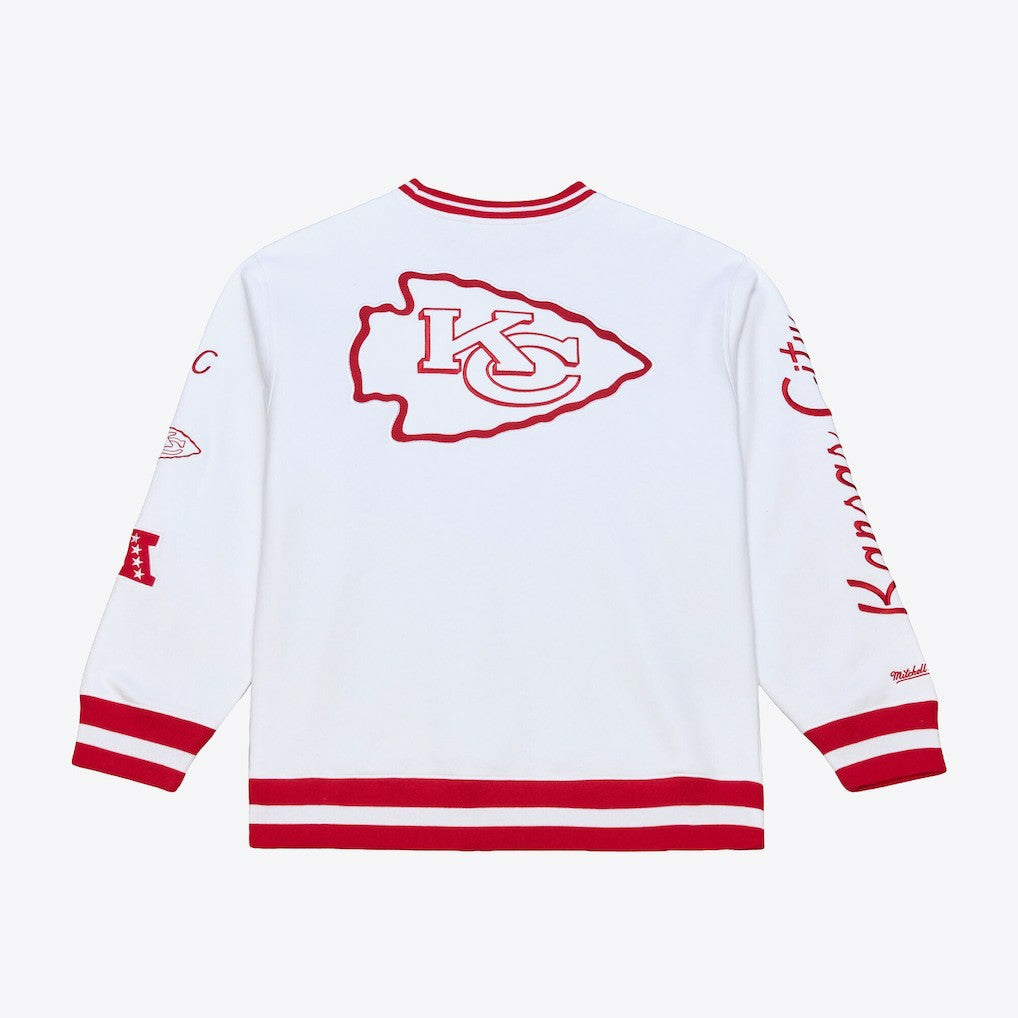 Kansas City Chiefs Arctic Fleece Sweatshirt - White - Mitchell & Ness