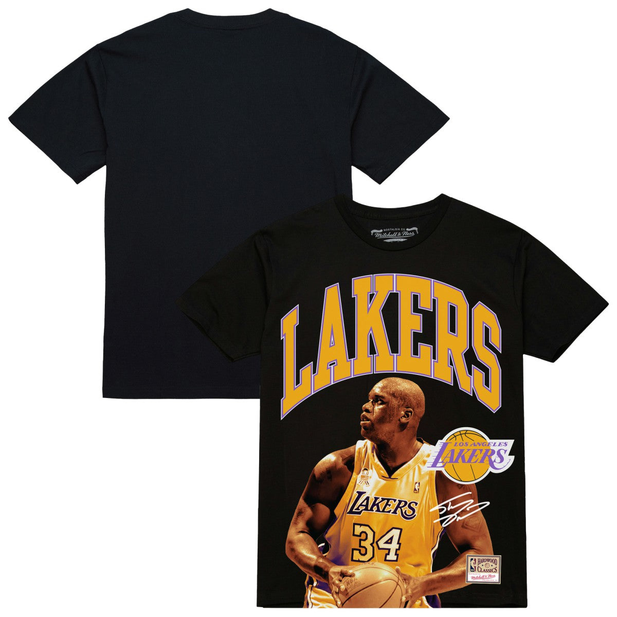 Mitchell & Ness Shaquille O'Neal Los Angeles Lakers Hardwood Classics Player Arch T-Shirt Black