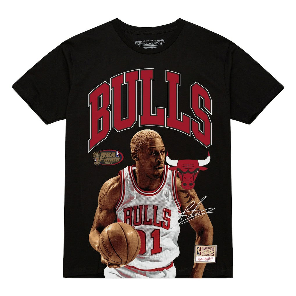 Mitchell & Ness Dennis Rodman Chicago Bulls Hardwood Classics Player Arch T-Shirt Black