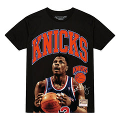 Mitchell & Ness Patrick Ewing New York Knicks Hardwood Classics Player Arch T-Shirt Black