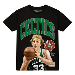 Mitchell & Ness Larry Bird Boston Celtics Hardwood Classics Player Arch T-Shirt Black